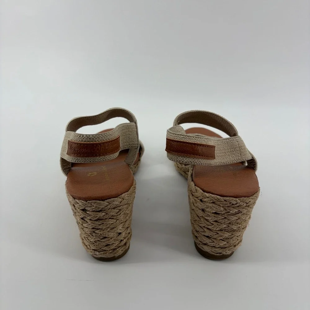 Tommy Bahama‎ Sakura Espadrille Wedge Beige Womens 8.5 M Jute Sandals